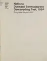 Cover image for National dormant Bermudagrass overseeding test, 1984