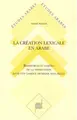 Cover image for La création lexicale en arabe