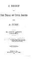 Cover image for A brief for the trail of civil issues before a jury.