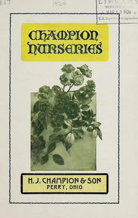 Champion Nurseries [catalog] cover