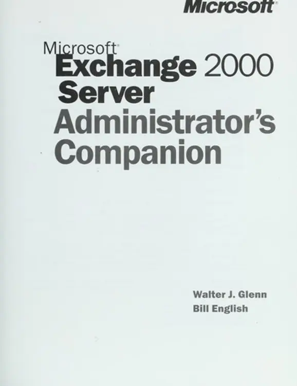 Microsoft Exchange 2000 server administrator's companion cover