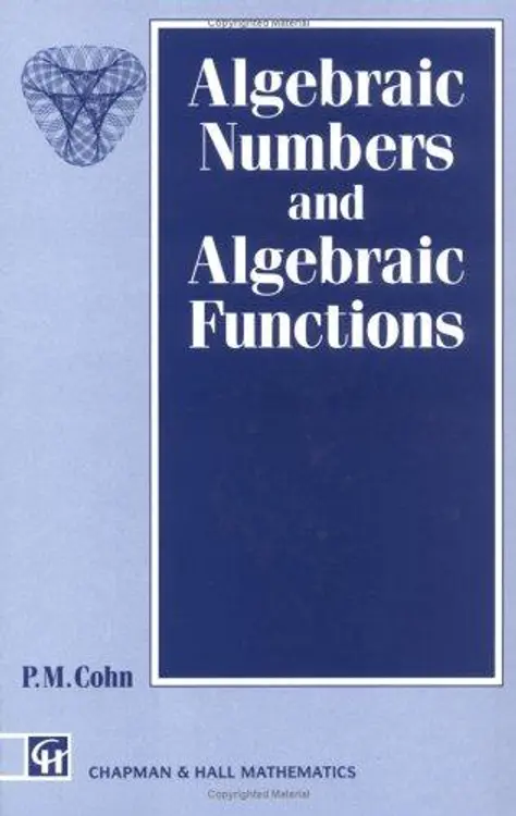 Algebraic numbers and algebraic functions cover