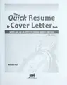 Cover image for The quick resume & cover letter book