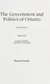 Cover image for The Government and Politics of Ontario