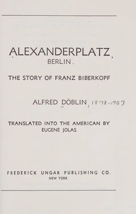 Berlin Alexanderplatz | Reading Length