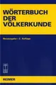 Cover image for Wörterbuch der Völkerkunde. Mit 1250 Stichwörtern.