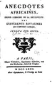 Cover image for Anecdotes africaines