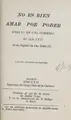Cover image for No es bien amar por poder