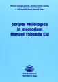 Cover image for Scripta Philologica in memoriam Manuel Taboada Cid. Vol. I