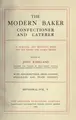 Cover image for The modern baker, confectioner and caterer