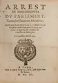 Cover image for Arrest de nosseignevrs dv Parlement, toutes les chambres assemblées