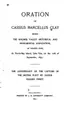 Cover image for Oration of Cassius Marcellus Clay before the Maumee valley historical and monumental association, of Toledo, Ohio
