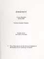 Cover image for Judgement