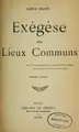 Cover image for Exégèse des lieux communs