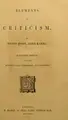 Cover image for Elements of criticism