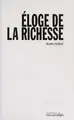 Cover image for Eloge de la richesse
