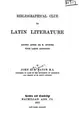Cover image for Bibliographical clue to Latin literature