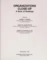 Cover image for Organizations Close-Up