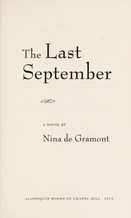 The last September: a novel cover