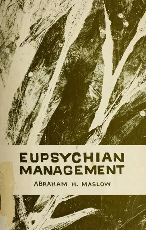 Eupsychian management: a journal cover