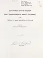 Cover image for Draft environmental impact statement on the federal oil shale management program
