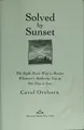 Cover image for Solved by sunset