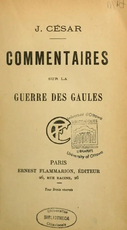 Commentaires sur la guerre des Gaules cover