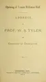 Cover image for Opening of Lyman Williston Hall