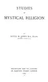 Cover image for Studies in mystical religion