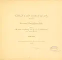 Cover image for Christ and Christmas