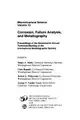 Cover image for Corrosion, failure analysis, and metallography
