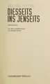 Cover image for Diesseits ins Jenseits