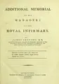 Cover image for Additional memorial to the managers of the Royal Infirmary.