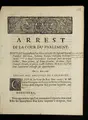 Cover image for Arrest de la Cour du Parlement