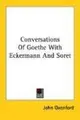 Cover image for Conversations Of Goethe With Eckermann And Soret