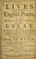 Cover image for The lives of the most famous English poets, or, The honour of Parnassus