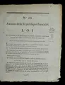 Cover image for Loi qui de termine les cas dans lesquels les gardes nationales se dentaires devront jouir d'un supple ment de solde en nume raire