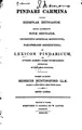 Cover image for Pindari Carmina juxta exemplar Heynianum. Quibus accesserunt notæ Heynianæ ...