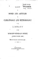 Cover image for List of Books and Articles on Climatology and Meteorology in the Library of ...