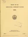Cover image for Report on the agricultural experiment stations 1954