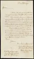 Cover image for Letter to Medway Committee of Correspondence, thanking them for help