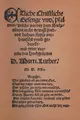 Cover image for Etliche Christliche Gesenge und Psalmen