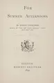 Cover image for For summer afternoons