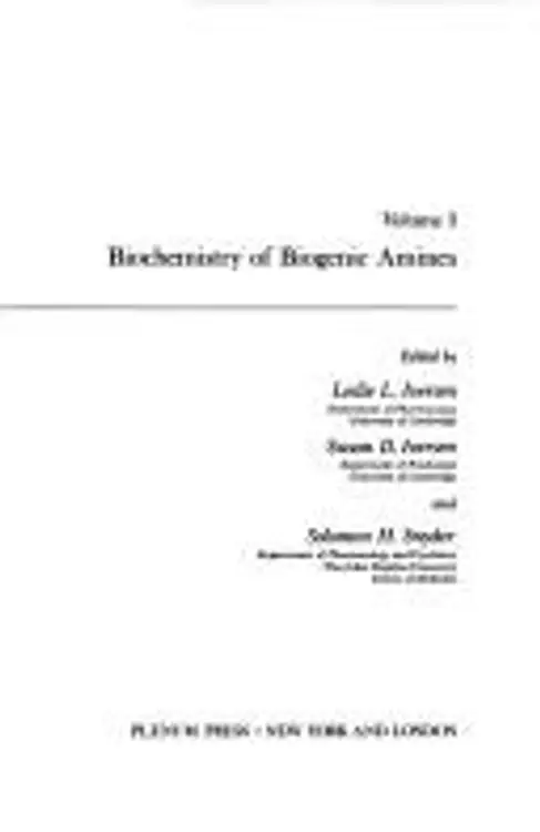Handbook of Psychopharmacology (Section I: Basic Neuropharmacology) Vol. 3: Biochemistry of Biogenic Amines cover