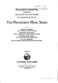 Cover image for Teacher's manual for the Progressive music series