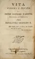 Cover image for Vita pubblica e privata di Pietro Leopoldo d'Austria