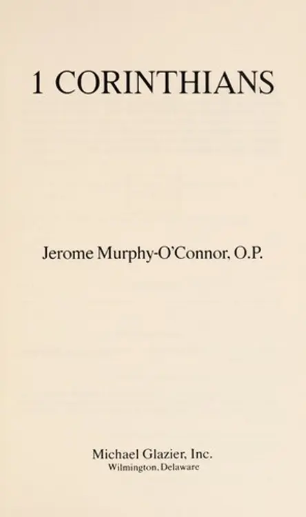 1 Corinthians. cover