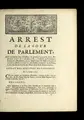 Cover image for Arrest de la Cour de Parlement