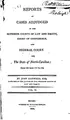 Cover image for Reports of Cases Adjudged in the Superior Courts of Law and Equity of the ...