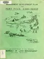 Cover image for Management development plan for Fort Peck Game Range